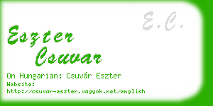 eszter csuvar business card