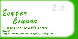 eszter csuvar business card